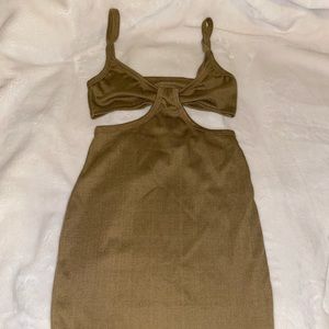Olive green cut out dress!
